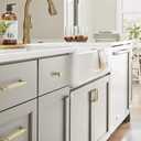 Amerock | Cabinet Pull | Golden Champagne | 3-3/4 inch (96 mm) Center to Center | Stature | 1 Pack | Drawer Pull | Drawer Handle | Cabinet Hardware