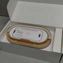 COLSUR Bluetooth Speaker Alarm Clock with Wireless Charger, FM Radio, Adjustable LED Night Light, 6 in 1 Bedroom Portable Speaker 2500mAh, Phone Stand for Bedside, Home, Office, Gift (Wood) (Beige)