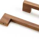 Black Square 7-1/2in 4 pcs Wooden Drawer Pulls Handle pulls for cabinets Kitchen Cabinet Drawer pulls Cabinet Door Pull