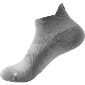 Women's Running Socks Targeted Cushion Performance Quick-dry No Show Tab Socks for Running (Gray)