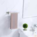 LANC Bathroom Hand Towel Holder Brushed Nickel Hand Towel Bar 10 Inche Right Side Square Towel Ring for Kitchen Bathroom Wall Mount Stainless Steel Modern Towel Racks Hanger, A8806BN