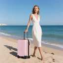 KYME Luggage Sets 2 Piece Hardshell 20"/24" Suitcase with Double Spinner Wheels Hardside Suitcases Sets with TSA Lock PC+ABS Travel Luggage (Pink, 2Pcs Set(20"/24")
