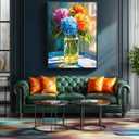 Hydrangea Puzzles for Adults 500 Pieces, Front of Window Blossom Flowers Art Jigsaw Puzzles for Family Fun Challenging, Party Game Gifts Decoration (23 x 15 Inch)