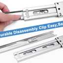 22 Inch Soft Close Drawer Slides for Kitchen Cabinets,Wardrobe Glides, Heavy Duty Side Mount Full Extension, 100 LB Ball Bearing Drawer Slides (6 Pairs) Silver