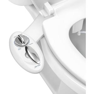 LUXE Bidet NEO 180 - Dual Nozzle, Self-Cleaning, Non-Electric Bidet Attachment for Toilet Seat, Adjustable Water Pressure, Rear & Feminine Wash, with Lever Control (White)