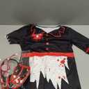 bakjuno Kids Girl's Halloween Scary Zombie Nurse Costume Skirt Bloody Horror Nurse Outfit With Accessories (7-8 Years, Black)