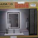 LOAAO 20"x28" LED Mirror for Bathroom, Lighted Bathroom Mirror with Lights, Anti-Fog, Dimmable, Memory Function, Clear Reflection
