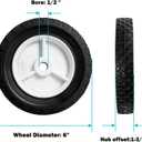 6 Inch Plastic Wheels Replaces for Oregon 72-106, Universal Wheels Tires Compatible with Craftsman AYP MTD Lawnmower, Replacement Radio Flyer Wagon BBQ Grill Trash Can Hand Truck Lawn Sprayer