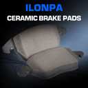 ILONPA Front Ceramic Disc Brake Pads Set for Volkswagen Jetta Passat Golf Beetle CC Eos GTI Rabbit, for Audi A3/A3 Quattro 2006-2013, for Audi TT 08 09, for Audi TT Quattro 09-15, 4PCS(With Hardware)