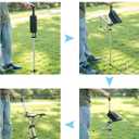 Walking Cane with Seat, 2-in-1 Lightweight Walking Stick Chair for Seniors Adults, 265 lbs Heavy Duty Anti-Slip Trekking Pole with Foldable Seat, Portable Cane Chair for Hiking Camping Fishing Travel, One Size
