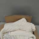 lifein Throw Blanket for Couch - Soft Boho Bed Throw Blanket, Fleece Cozy Blanket, Cute Fluffy Lightweight Blankets&Throws for Sofa, Chair, Home Decor, Woman (50x60in, Cream)