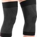 KEKING Orthopedic Brace for Tendinitis, Arthritis, ACL, MCL, Injury Recovery, Meniscus Tear, Knee Pain, Aching Knees, Patellar Tendonitis and Arthritis, Knee Compression Sleeves 2 Pack, Black M (1 Pair Black)