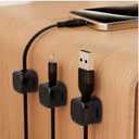 2 x Magnetic Cord Organizer (10-Pack)  Adhesive Wire Clips for Home, Desk, Nightstand, Car & Office Charging Cables or Wires