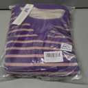 Darong Women Striped Oversized Sweatshirt Long Sleeve Crew Neck Shirt 2024 Fall Pullover Top Trendy Preppy Clothes 9071 Deep Purple Pink M