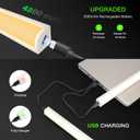 Under Cabinet Lights Remote Control,2 Pack Magnetic Dimmable Closet Lights,USB Rechargeable Wireless LED Shop Light,Ceiling and Under Counter Lights for Kitchen (White, 80CM)