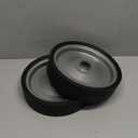 AR-PRO (2-Pack) 10"x2.2" Flat Free Solid Rubber Replacement Tires  10 Inch Solid Wheels for Hand Trucks, Dollies, Utility Carts, and Wheelbarrows with 2.2" Offset and 5/8" Axle Hole