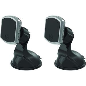 Scosche MPWD2PK-UB MagicMount Pro Magnetic Car Phone Holder - Strong Magnet Mount for iPhone and Android - Secure Mount for Car Window/Dash - Universal 360 Adjustable Mobile Cell Holder - 2-Pack