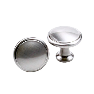 | Disk Knob | 10 Pack | Hardware for Cabinets in Kitchen Bathroom Furniture (Brushed Nickel)
