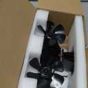 HIDALIFE Wood Stove Fan for Heater, Heat Powered Fireplace 6 Blades Fan with Bracket Compatible for Heater,Thermal Tent Heater Fan for Camping Propane Heater with Magnetic Thermometer