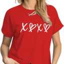 Valentine Teacher Shirt Women-Cute My Class is Full of Sweet Hearts Short Sleeve Valentines Day Teacher Tee Tops