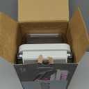 Mueller Vegetable Chopper Mandoline Slicer, Food Veggie Chopper, Cheese Grater, Onion Vegetable Cutter with Container, Dicer, Kitchen Gadgets & Essentials, White Sand/Grey (6 blade)