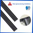 Universal Trampoline Fiberglass Rods, for Plastic T Connector | 9.5 mm top ring net rods, replacement fiberglass poles, only fit plastic T connector, not for tube caps, For 12FT frame