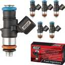 Set of 6 Fuel Injectors 0280158191 Replacement Compatible with Ford Edge Explorer Flex F150 Mustang Police Interceptor Transit-150 250 350 Lincoln MKX 3.5L 3.7L V6 - Replaces BR3Z9F593B FJ1116