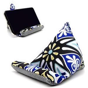 Phone Holder for Desk, Phone Pillow Stand for iPhone 13 14 Handmade Fabric Phone Stands Bean Bag Phone Holder (Bohemia Pattern)