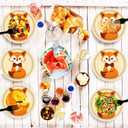 50 Pcs Fox Face Paper Dessert Plates Fox Theme 7" Plates Jungle Animal Party Decorations