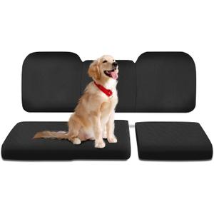 ZIDIYORUO UTV Seat Cover for Polaris Ranger 1000 2020-2025 & Ranger XP 1000 2017-2021, Waterproof Ranger Seat Covers, Dog-Proof & Easy-Clean, for a Full Back seat and 60/40 Split Bottom seat (Black)