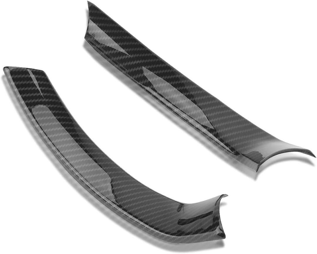 Keenso 2Pcs Car Interior Steering Wheel Carbon Fiber Decorative Decor Cover Trim for Stelvio/Giulia