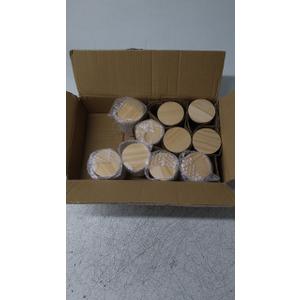 SHOWIN 8 OZ Thick Candle Jars for Making Candles 10 Pcs, Clear Empty Jars with Wood Lids for Candle Making, Sample Container