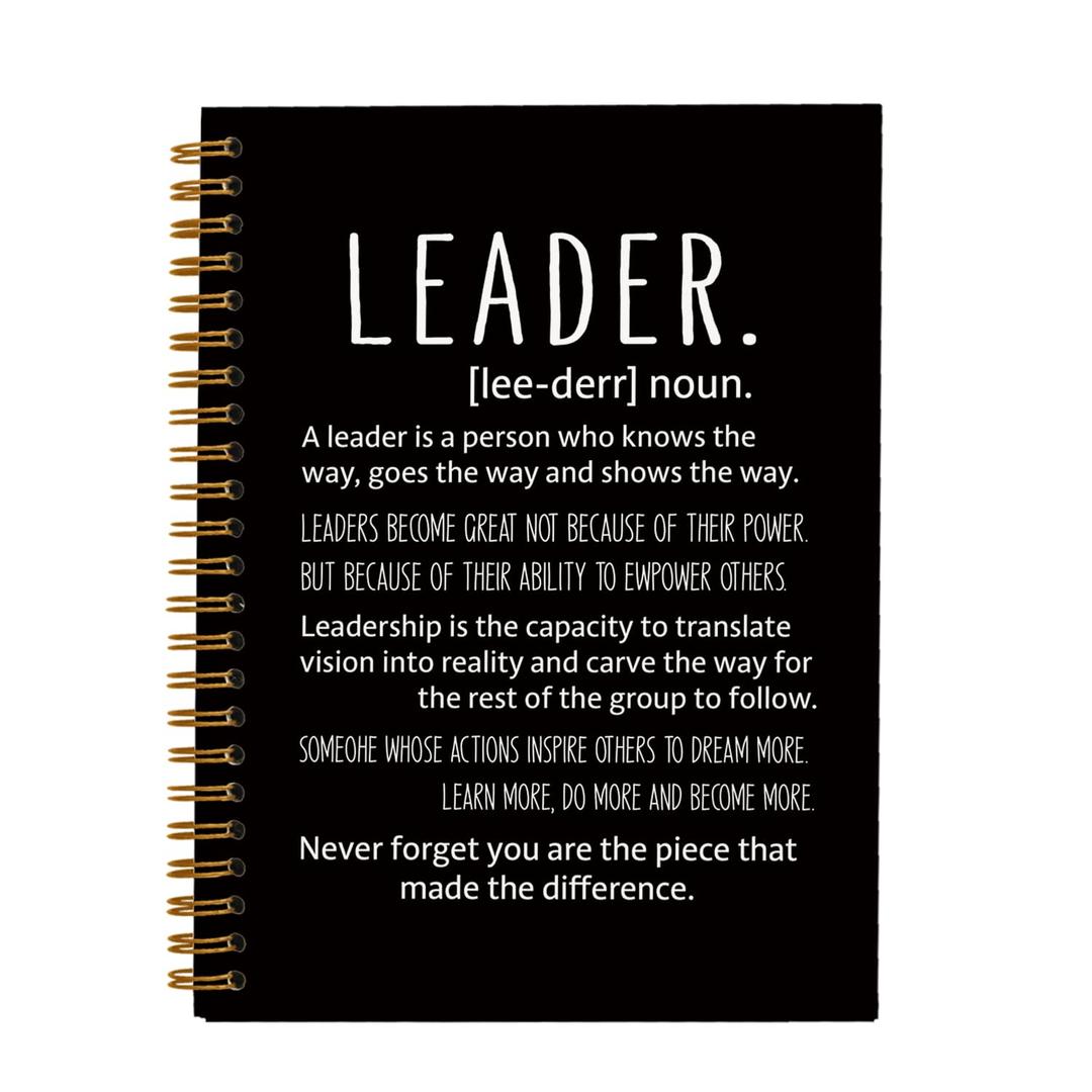 Leadership Gift Notebook for Work, Employee Appreciation Gifts, Thank You Gift for Leader Mentor Boss Supervisor, Notebook for Women Men, Hardcover Spiral Journal, 5.5 x 8.3 Inch