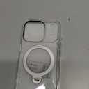 DUEDUE for iPhone 17 Pro Case with 360Spin Magnetic Stand[Compatible with MagSafe][Rotatable Ring Holder], Clear Cover Anti-Yellowing Protection Cases for iPhone 17 Pro 6.3", Clear