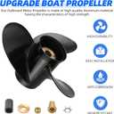 15 1/4 x 15 Pitch 48-78116A45 Aluminum Outboard Boat Propeller for Mercury Engines 135-300HP/Mercruiser Alpha Bravo One,15 Spline Tooth,Hub Kits Included,RH ﻿