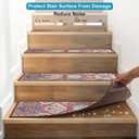 Non-Slip Carpet Stair Treads for Wooden Steps Indoor Set of 15 Pack 8" X 30" Peel and Stick Reusable Staircase Stair Runners Rugs, Soft Safety for Dogs, Kids & Elders, Stairway Grip, Red