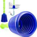 Luigi's Sink Plunger Kitchen - Sink Plunger Bathroom - Drain Bathtub or Shower - Large and Powerful Clog Remover - Commercial Style Plumbers Plungers with Large Bellows