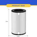AP-T40FL True HEPA Replacement Filter Compatible with 1461901 Homedics Total Clean 5-in-1 Air Cleaner Purifier, AP-T40 AP-T45WT AP-T40WT AP-T45-BK AP-T45-WT AP-T40WTAR, 2 Pack