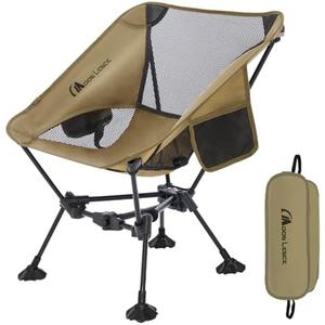 MOON LENCE Portable Camping Chair Backpacking Chair - The 4th Generation Ultralight Folding Chair - Compact, Lightweight Foldable Chairs for Hiking Mountaineering, Beach