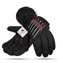 Winter Gloves for Men Women, -10°F 3M Thinsulate Ski Gloves Touchscreen Snowboarding Gloves Snow Gloves with Waterproof TPU Membrane Cold Weather Gloves