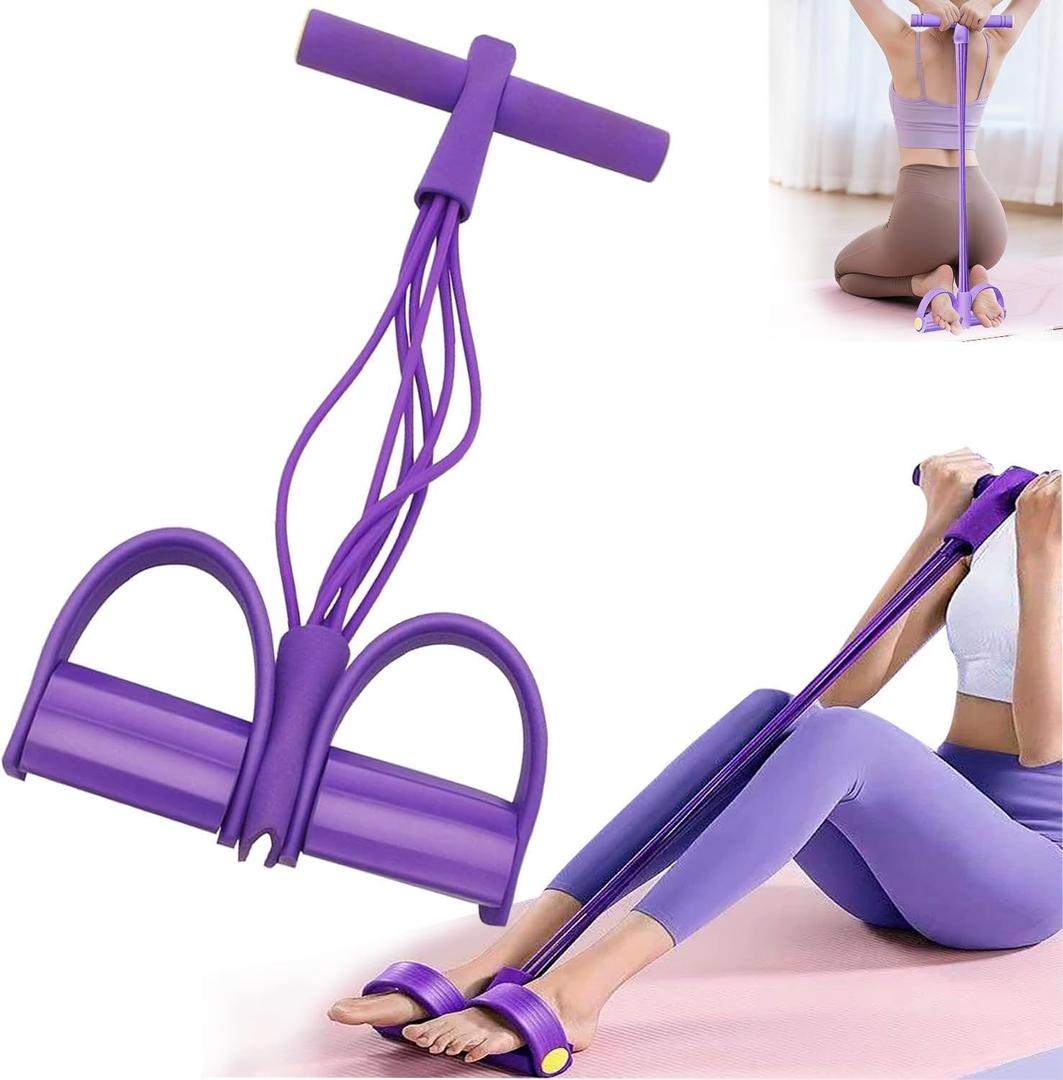 Multifunctional Pedal Resistance Band with Handle,6/8/10 Tubes for All Weights, Upgrade Heavy-Duty Stretch for Full Body Workouts.