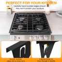 Stove Gap Covers Stainless Steel -Length 23.4" Width 0.79",Stove Gap Filler, Oven Gap Filler, Oven Side Gap Filler, Range Trim Kit, Heat Resistant and Easy to Clean, Black(2PCS)