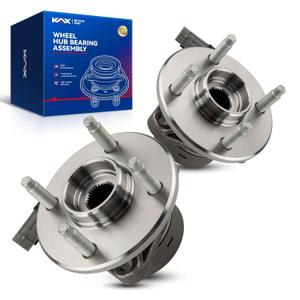KAX 513204 Pair Front Wheel Bearing Hub Assemblies for Chevrolet Cobalt 2005-2010, Saturn Ion 2003-2007, Pontiac G5 2007-2009 4 Lugs W/ABS