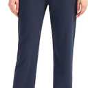 SANTINY Women's Golf Pants with 5 Pockets High Waisted Quick Dry Stretch Pants for Women Travel Work Casual (Medium, Navy)