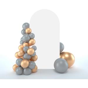 bricia Wedding Arch Backdrop Stand Cover, 6FT Double Sided Stretchy Arch Cover Fitted Wedding Birthday Party Banquet Decoration (White 72''Lx31.2''W)