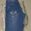 KUNMI Women's Ripped Mid Waisted Boyfriend Jeans Loose Fit Distressed Stretchy Denim Pants (Blue, XS) 1009-blue 