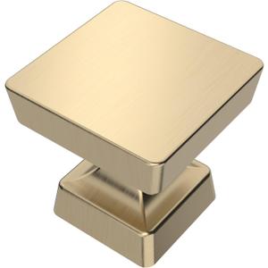 Amerdeco 10 Pack Brushed Gold Cabinet Knobs 1.2 Inch(30mm) Gold Kitchen Cabinet Knobs Dresser Knobs Drawer Knobs and Pulls for Bathroom Cabinets ZH0008