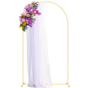 Arch Backdrop Stand 7.2FT Gold Wedding Arch Backdrop,Metal Arch Backdrop Stand for Anniversary, Arched Backdrop Frame for Birthday Parties Garden Background Decoration