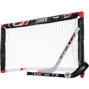 Franklin Sports NHL Mini Hockey Set - Kids Indoor Knee Hockey Goal, Ball, + 2 Stick Combo - Youth Team Indoor Toy Set - Official - Ages 3+