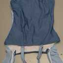 Aulyffo Teen Bathing Suits for Girls 12-14 One Piece Swimsuit Girls 12-14 Color Bolck Ruffle Bathing Suit Ruched Adjustable Straps Swimwear Gray Blue